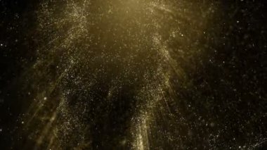 Parçacıklar altın bokeh sim ödülleri toz soyut arkaplan döngüsü