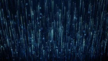 Parçacıklar bokeh toz soyut hareket ışık başlık sinematik arka plan döngü mavi