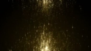 Parçacıklar altın bokeh sim ödülleri toz soyut arkaplan döngüsü