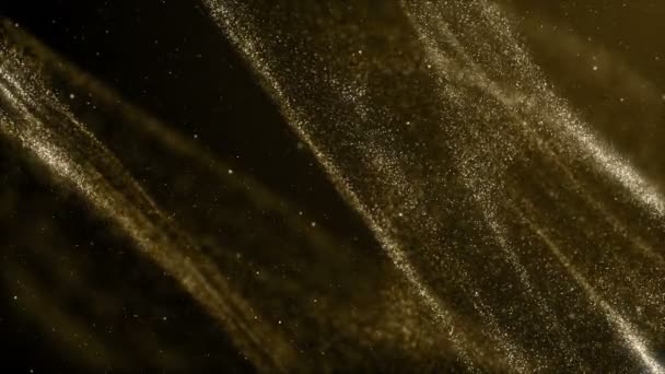 Teilchen Gold Bokeh Glitter Verleiht Staub Abstrakte Hintergrundschleife — Stockvideo