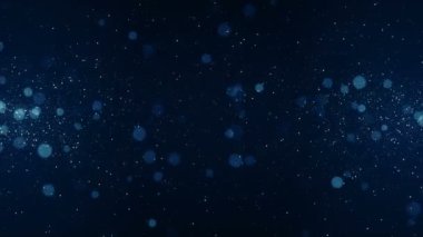 Parçacıklar bokeh toz soyut hareket ışık başlık sinematik arka plan döngü mavi