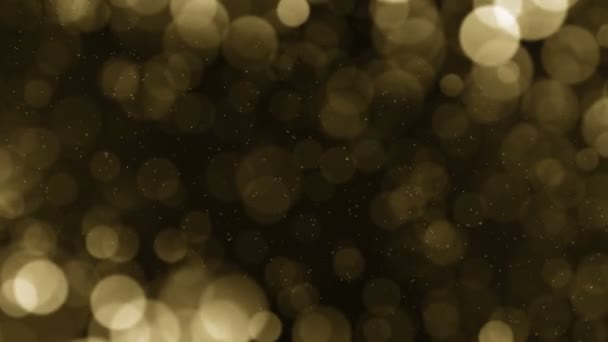 Σωματίδια Χρυσό Bokeh Glitter Απονέμει Σκόνη Αφηρημένη Βρόχο Φόντου — Αρχείο Βίντεο