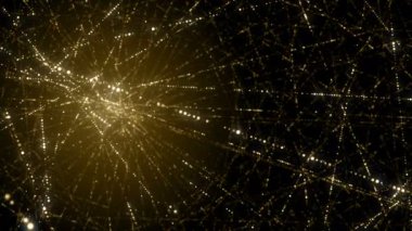 Parçacıklar altın bokeh sim ödülleri toz soyut arkaplan döngüsü