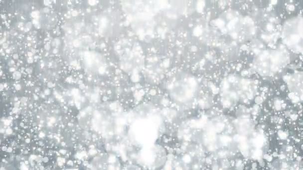 Particles White Business Clean Bright Glitter Bokeh Dust Abstract Background — Stock Video