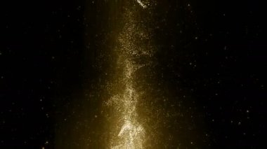 Parçacıklar altın bokeh sim ödülleri toz soyut arkaplan döngüsü