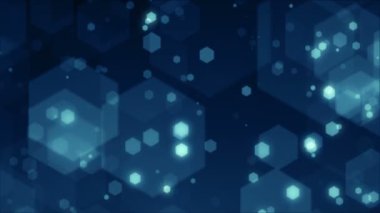 Parçacıklar bokeh toz soyut hareket ışık başlık sinematik arka plan döngü mavi