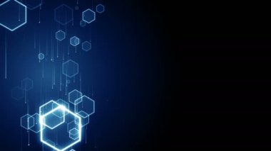 Parçacıklar bokeh toz soyut hareket ışık başlık sinematik arka plan döngü mavi