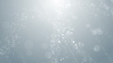 Parçacıklar beyaz iş temiz parlak parıltı bokeh toz arka plan döngü