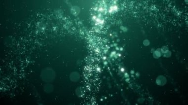 Toz parçacıkları bokeh soyut hareket ışık başlık sinematik arka plan döngü