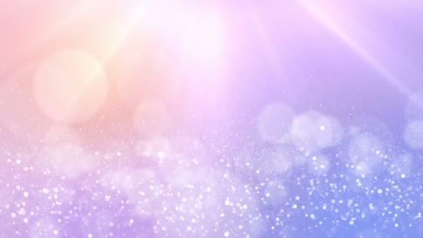 Particles Pastel Color Business Clean Bright Glitter Bokeh Dust Abstract — Stock Video