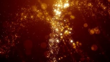 Toz parçacıkları bokeh soyut hareket ışık başlık sinematik arka plan döngü