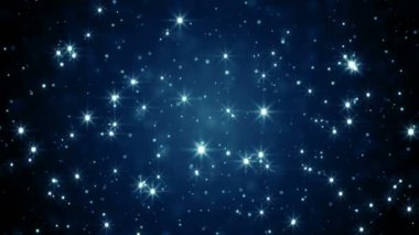 Parçacıklar bokeh toz soyut hareket ışık başlık sinematik arka plan döngü mavi