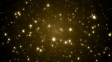 Parçacıklar altın bokeh sim ödülleri toz soyut arkaplan döngüsü