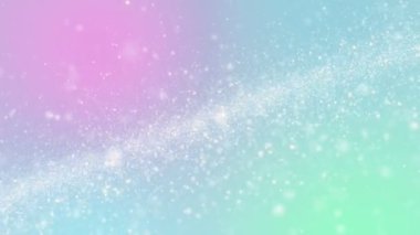 Parçacık pastel renk işi parlak parıltı bokeh tozu soyut arkaplan döngüsü
