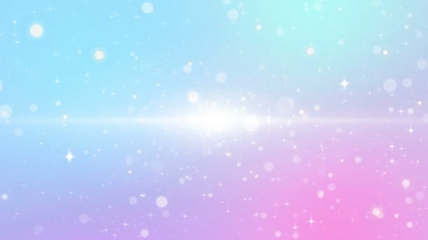 Deeltjes Pastel Kleur Bedrijf Schoon Helder Glitter Bokeh Stof Abstracte — Stockvideo