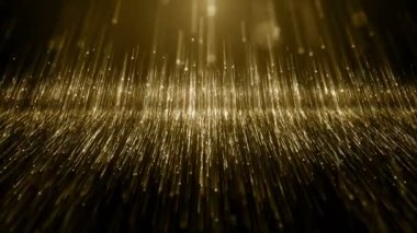 Parçacıklar altın bokeh sim ödülleri toz soyut arkaplan döngüsü