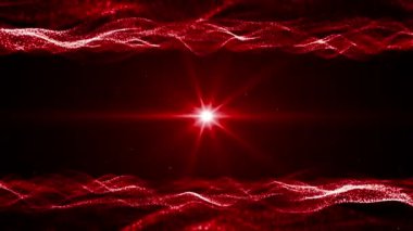 Parçacıklar kırmızı olay oyunu fragmanı sinematik konser sahne arkası döngüsü