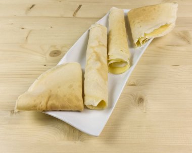 Krep ahşap arka plan - üstten görünüm