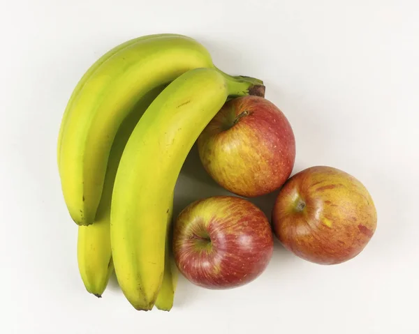 Frisches Obst Isoliert Auf Weißem Hintergrund Draufsicht — Stockfoto