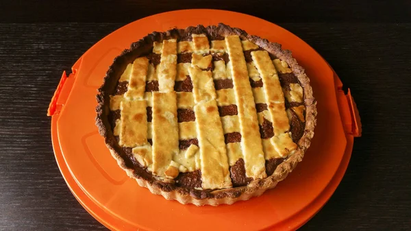 Homemade Pie Amateur Photo — Stock Photo, Image