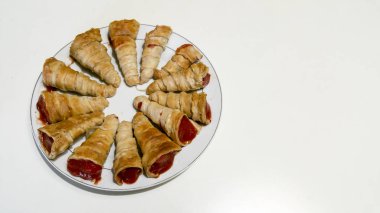 Ev yapımı puf böreği koni - amatör fotoğraf