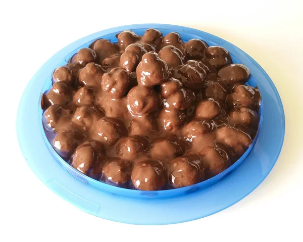 Домашние Пирожные Шоколадной Глазурью — стоковое фото