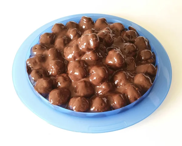 Домашние Пирожные Шоколадной Глазурью — стоковое фото