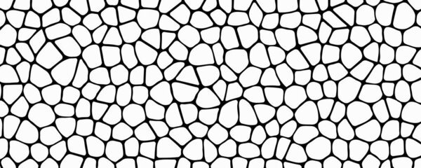 Черно-белая органическая мозаичная текстура. Мозаичный фон