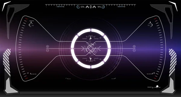 Vitrual Reality Technology Screen Sci Futuristic Hud Dashboard Display — Stock Photo, Image