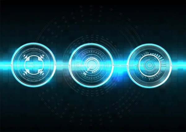 HUD tarzı. Vektör bilim soyut. Vektör çizim. Fütüristik Kullanıcı arabirimi. Gökyüzü-fi Hud. Soyut Hud öğeler UI Ux tasarımı için ayarlayın. Fütüristik Sci-Fi Restrictionare arabirimi uygulaması için