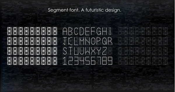 Segment Yazı Tipi Fütüristik Bir Tasarım Vektör Çizim Eps10 — Stok Vektör