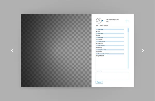 Mockup Sociala Nätverk Fotoram — Stock vektor