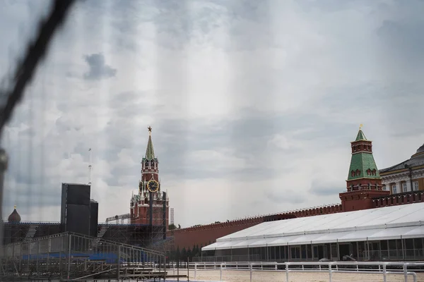 Preparação para o concerto na Praça Vermelha em Moscou — Fotografia de Stock