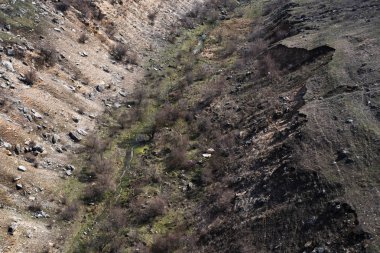 Boş yerküre kontrol cliff yukarıdan manzara