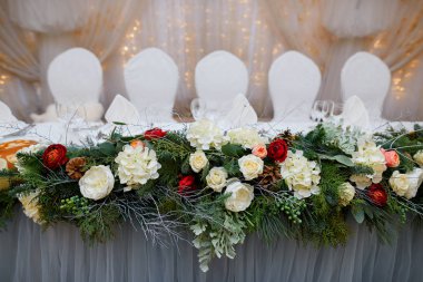 Restoran, düğün dekorasyon Noel sezonu.