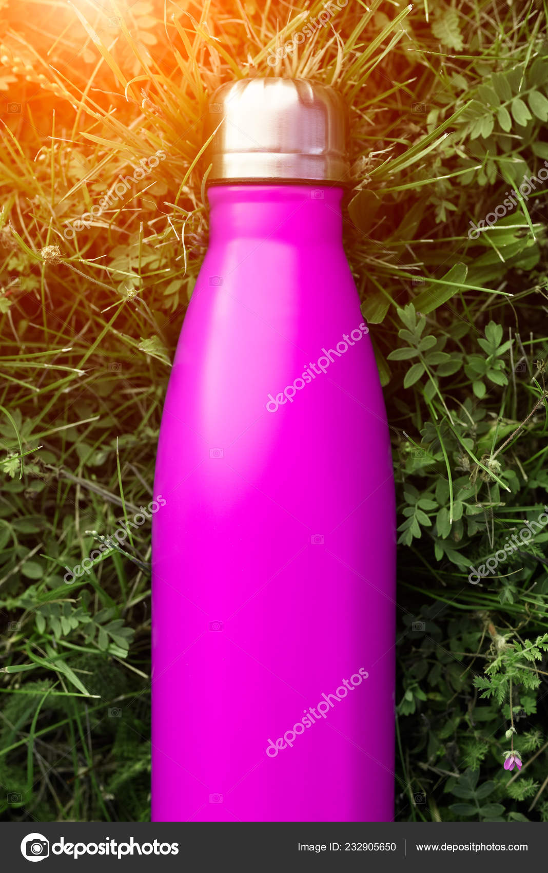 pink thermos water bottle