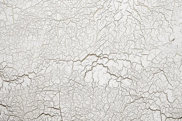 Fond Mur Blanc Avec Texture Fissurée — Photo