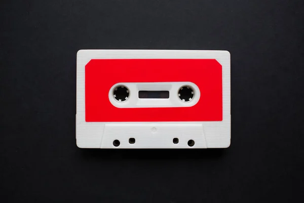 Close Ilustração Cassete Áudio Com Mockup Branco Para Design — Fotografia de Stock