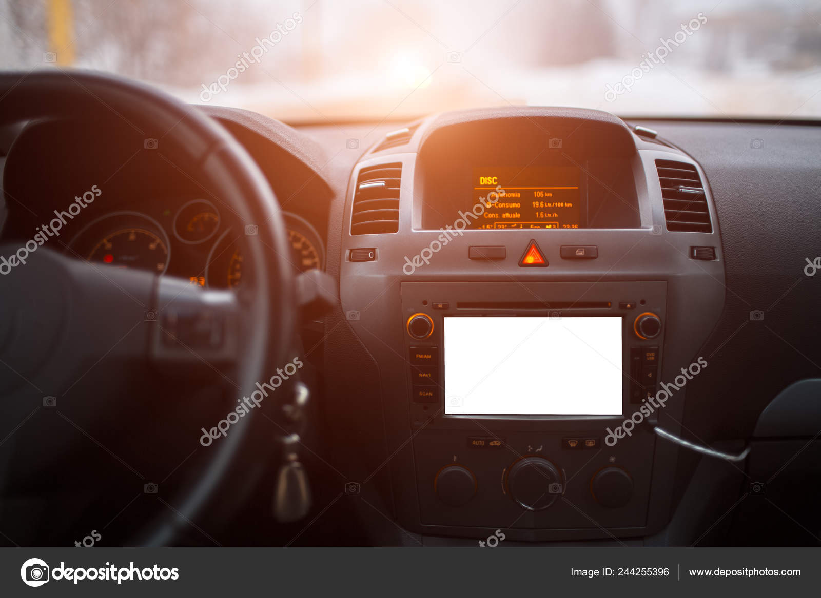 Download Close Up Of Car Dashboard With Mockup On Audio System Stock Photo C Fedcophotography 244255396 PSD Mockup Templates