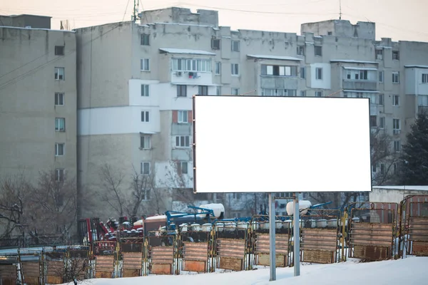 Outdoor billboard blank for advertising poster with mockup