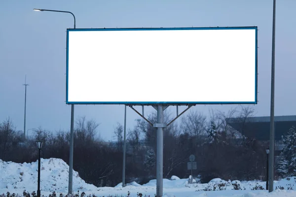 Outdoor billboard blank for advertising poster with mockup
