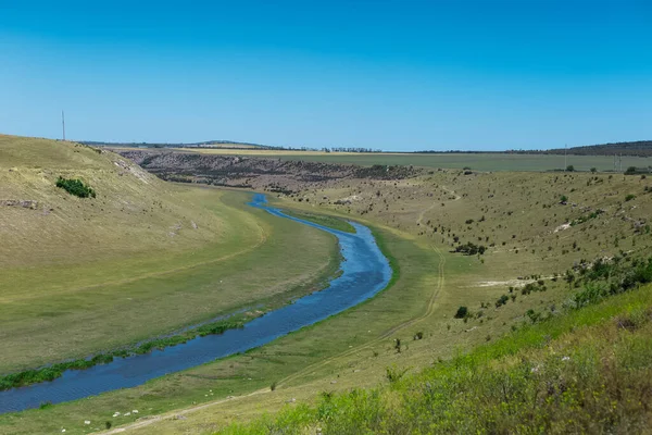 Naturlandschaft Des Flusses Raut Moldawien — Stockfoto