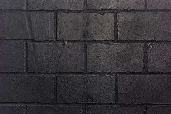 Naturlig Abstrakt Strukturerad Bakgrund Svart Tegelvägg — Stockfoto