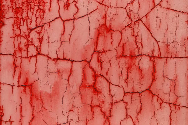 Naturalne Abstrakcyjne Tło Teksturowanej Pękniętej Ściany Bujnej Koloru Lawy — Zdjęcie stockowe