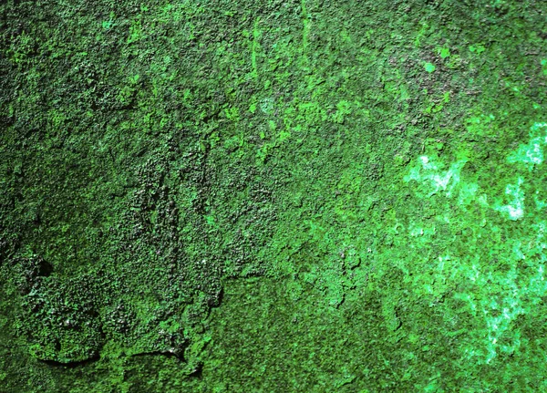 Textura Staré Malované Zelené Zdi Popraskané Omítky — Stock fotografie