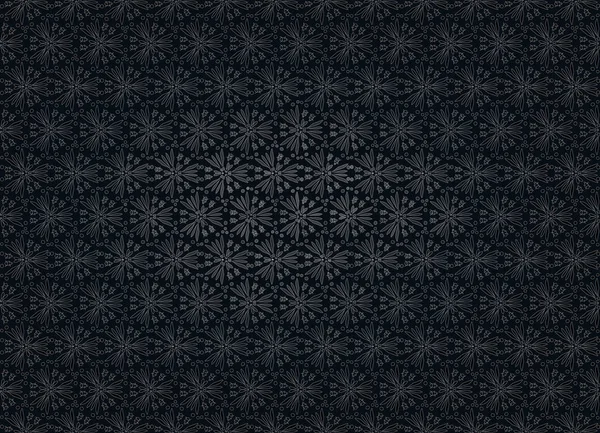 Abstract Geometria Sagrada Flor Gradiente Preto Branco Vida Padrão Meio —  Vetores de Stock