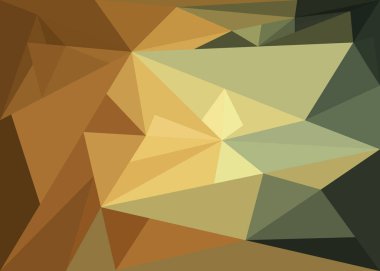 Koyu sarı arka poligonal plan