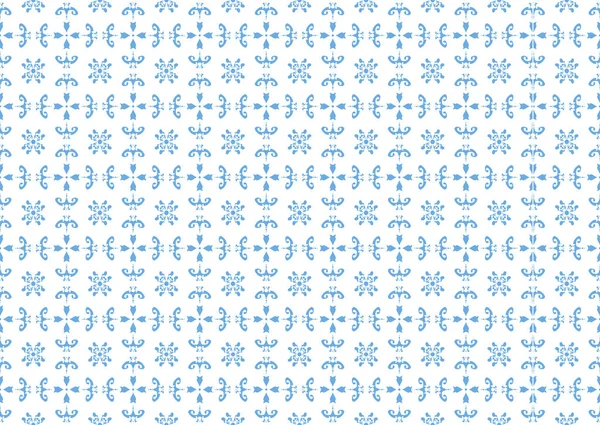 Patrón Mosaico Sin Costuras Azulejos Orientales Azules Blancos Adornos Puede — Vector de stock