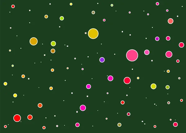 Темный Фон Цветном Пузыре Милый Вектор Узора — стоковый вектор