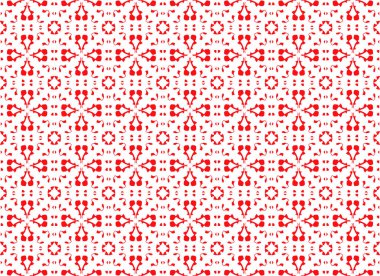 vektör kırmızı çiçek etnik desenli nakış için